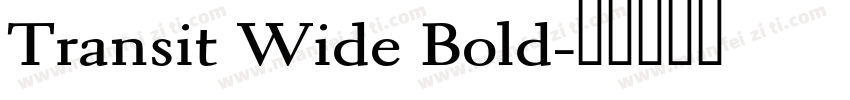 Transit Wide Bold字体转换
